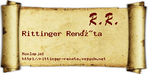Rittinger Renáta névjegykártya